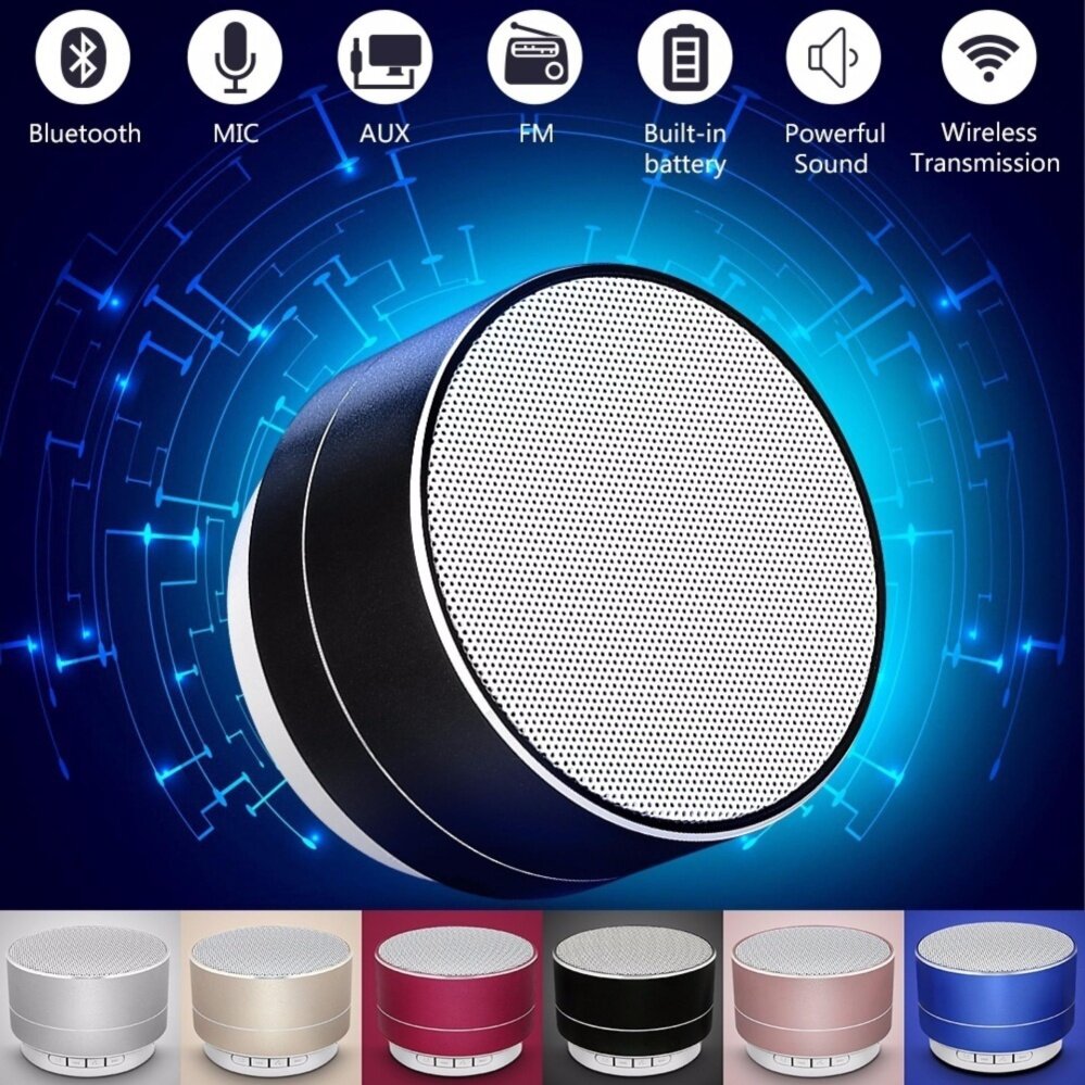 MYR 28. A10 Mini Metal Bluetooth Speaker Handsfree Subwoofer Wireless Music Sound Box Support ...