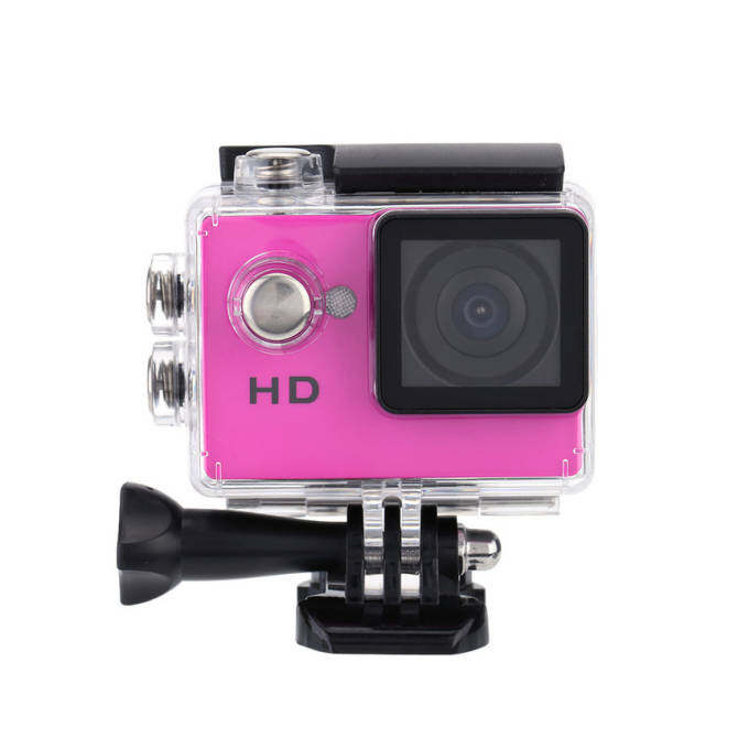 A7 HD 720P Sport Mini DV Action Camera 2.0” LCD 90° Wide Angle Lens 30M Waterproof (Pink)