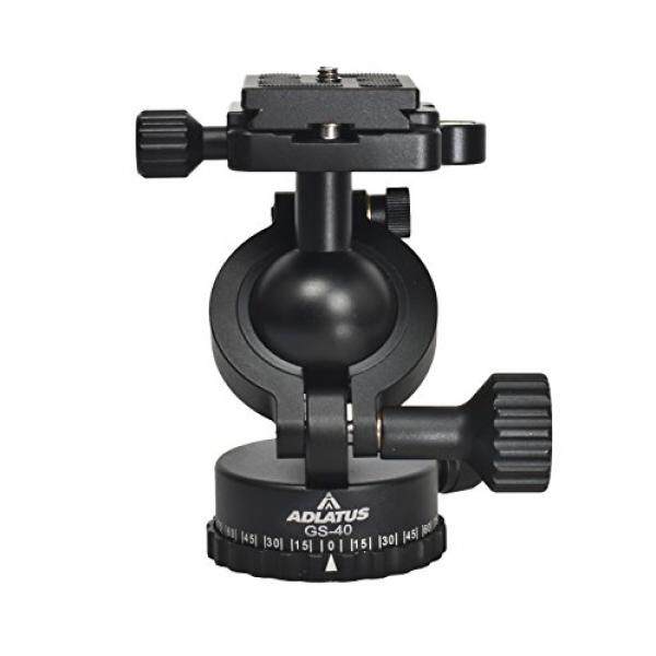 Adlatus GS-40 Kugelkopf F? R Stativ Monopod Oder Einbeinstativ (Stativkopf F? R Canon Nikon Sony Olympus DSLR, Tragkraft 6Kg, Schnellwechselplatte, Gewicht CA 220G, Aus Robustem Aluminium F? R Semua Kameras)-Intl