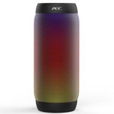 AEC colorful Waterproof LED light Portable Bluetooth Speaker BQ - 615 Wireless Super Bass Mini Speaker with Flashing Lights FM (Black) Malaysia