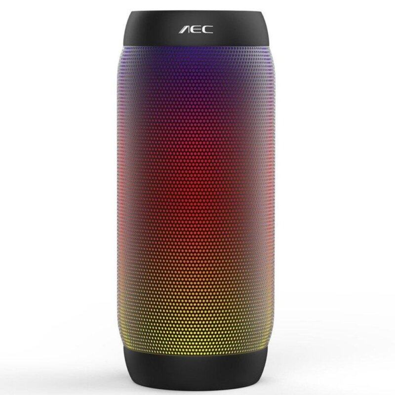 AEC colorful Waterproof LED light Portable Bluetooth Speaker BQ - 615 Wireless Super Bass Mini Speaker with Flashing Lights FM (Black) Malaysia