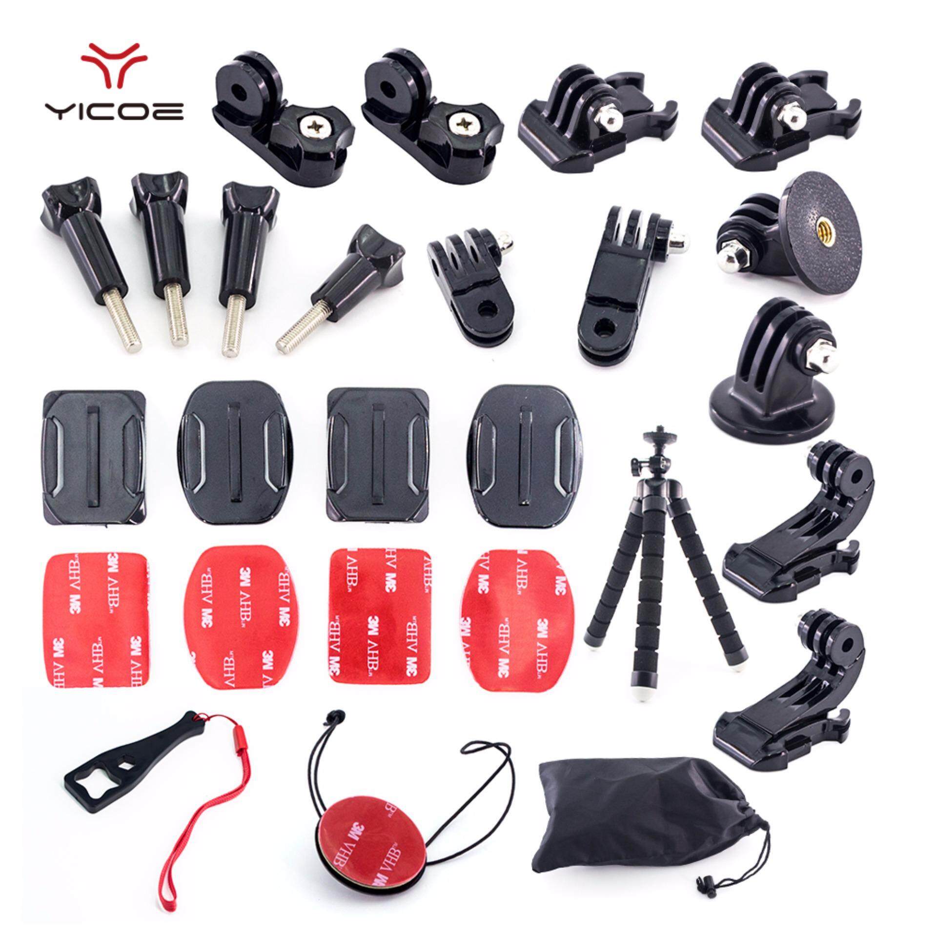aksesori kamera sukan aksi Case Tripod Mount Self Stick for Go Pro hero 6 5 4 3 Go pro 5 4 Session SJCAM SJ4000 Xiao yi 4k mijia Action Sport Camera Accessories Kit Set - intl
