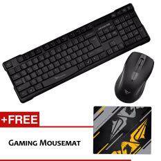 Alcatroz Xplorer Air 1000 Multimedia Wireless Gaming Keyboard Mouse Combo Free Mousemat (Grey) Malaysia