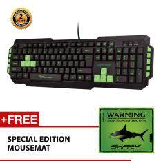 Alcatroz Xplorer M550 Multimedia Keyboard Free Mousemat (Green) Malaysia