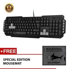Alcatroz Xplorer M550 Multimedia USB Keyboard Free Mousemat (Grey) Malaysia