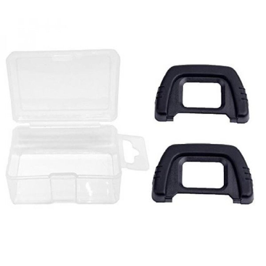 Alliebe Dk-21 Eyecup Lensa Mata Viewfinder untuk Nikon D7000 D600 D610 D200 D90 D80 D70s D70 D50 D40 (2 Pack) dengan Alliebe Mini Kotak Penyimpanan-Internasional