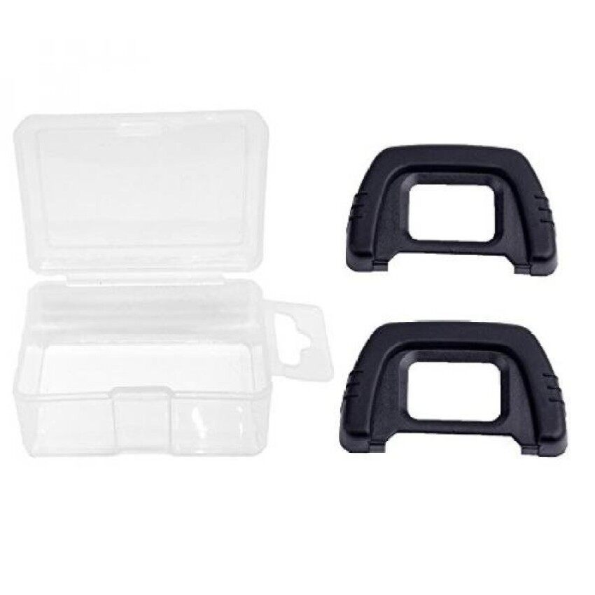 Alliebe Dk-21 Eyecup Lensa Mata Viewfinder untuk Nikon D7000 D600 D610 D200 D90 D80 D70s D70 D50 D40 (2 Pack) dengan Alliebe Mini Kotak Penyimpanan-Internasional
