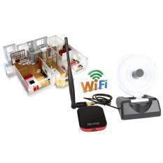 Allwin 98000G Password Cracking Internet Dual Aerial USB WIFI Adaptor Pembaca Kode Hitam dengan Merah-Intl