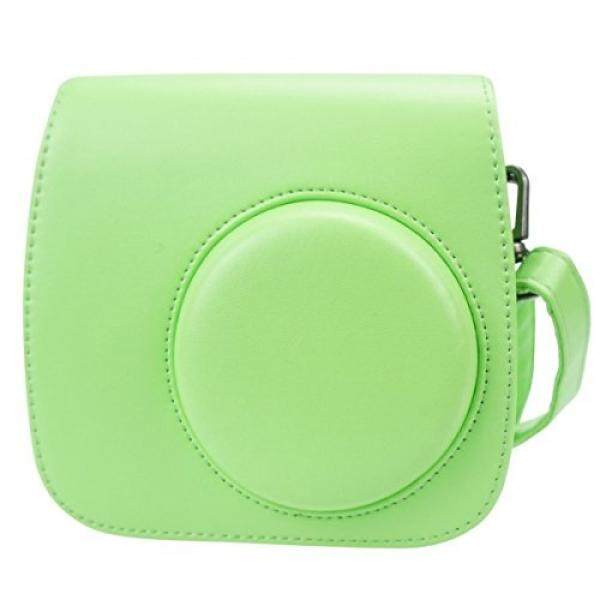 Alohallo Instax Mini 8/8 +/9 Koffer Pu Leder Konter Tasche F? R Fujifilm Instax Mini 8 Instan Film Kamera MIT Schulterriemen Und Tasche-Lime Green-Intl