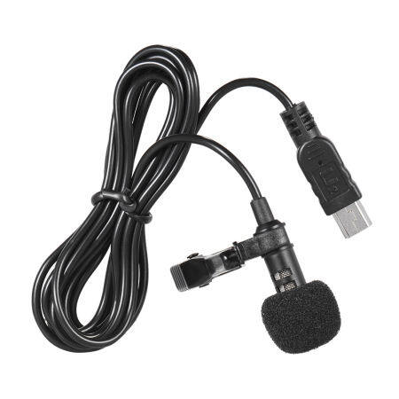 Andoer 150cm Professional Mini USB Omni-Directional Stereo Mic Microphone with Collar Clip for Gopro Hero 3 3+ 4 - intl