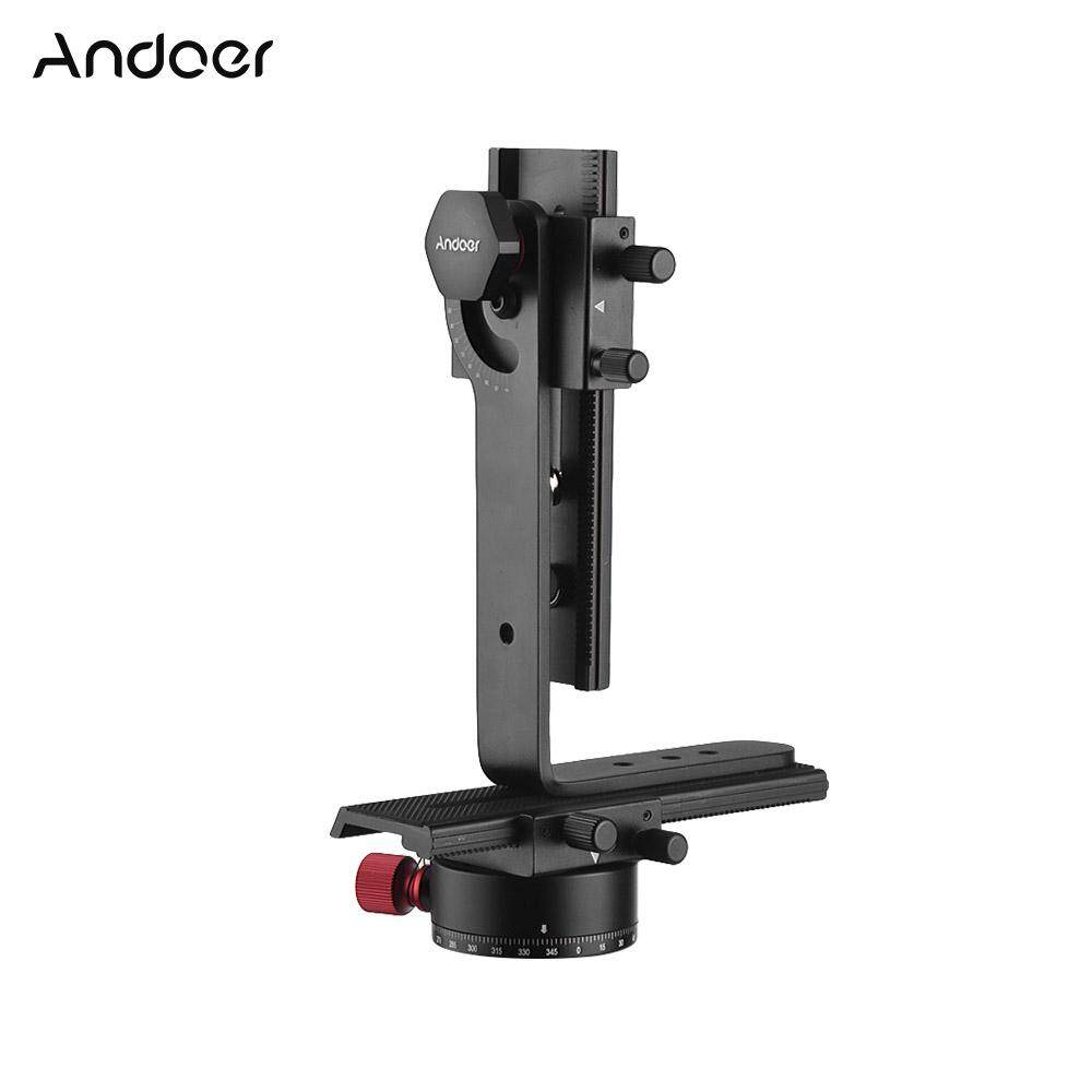 Andoer 720 Derajat Kepala Panorama Termasuk 360� Putar Panorama Pengindeksan Rotator + 2 Cara Rel Penggeser + L Bracket Perlengkapan untuk Canon Nikon Sony DSLR Ildc Kamera Max. kapasitas Beban 3Kg-Intl