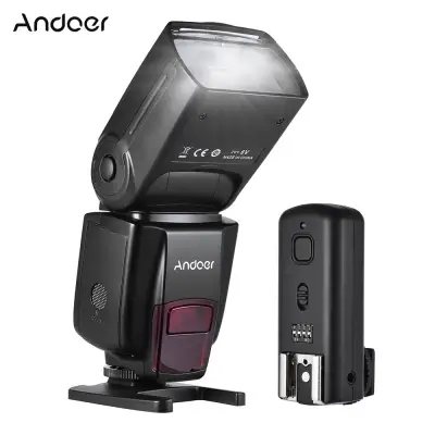 Andoer AD560 IV 2.4G Wireless Universal On-camera Slave Speedlite Flash Light GN50 with Flash Trigger for Canon Nikon for Sony A7/ A7 II/ A7S/ A7R/ A7S II DSLR Cameras