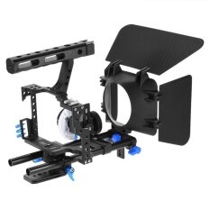 Andoer C500 Aluminum Alloy Camera Camcorder Video Cage Rig Kit Film Making System with 15mm Rod Matte Box Follow Focus Handle Grip for Panasonic GH4 for Sony A7S/A7/A7R/A7RII/A7SII