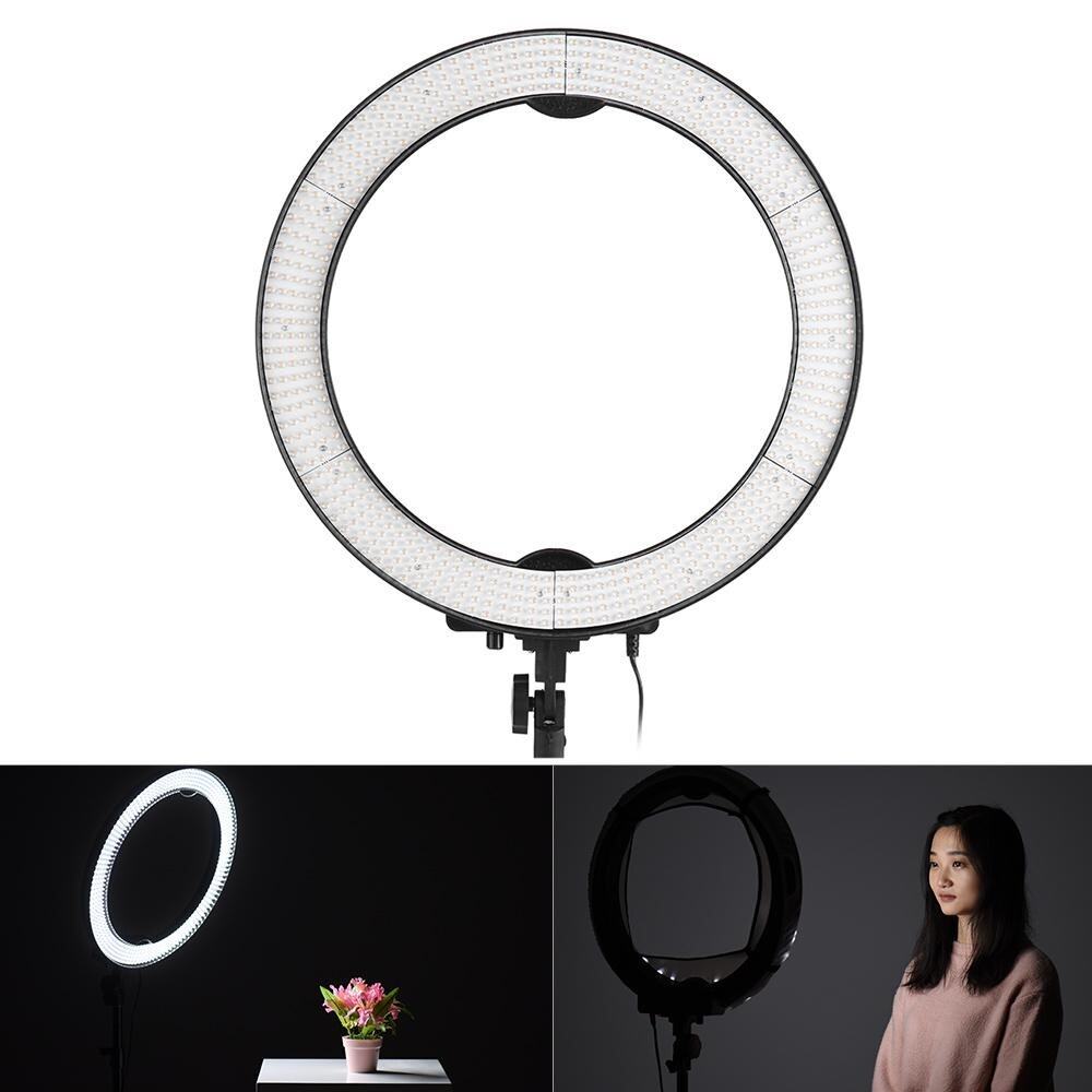 Andoer LA-650D 5500 K 40 W Ring Digital Fotografi Lampu Studio dengan 600 Lampu Stepless Penyesuaian W/Kain Lembut dan Tas -Intl