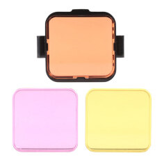 Andoer Professional Switchable Diving Lens Filter Kit Set IncludingRed Magenta Yellow 3 Lens Filters for GoPro Hero4 Session
