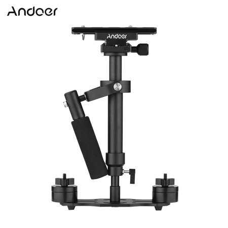 Andoer S40 Professional 40 เซนติเมตรอะลูมินัมอัลลอยเครื่องกันสั่นแบบมือถือพร้อม QUICK RELEASE PLATE และฐานยึดสำหรับ Canon Nikon SONY กล้อง DSLR กล้องวิดีโอน้ำหนักเบาสูงสุดโหลด 2 กิโลกรัม - INTL