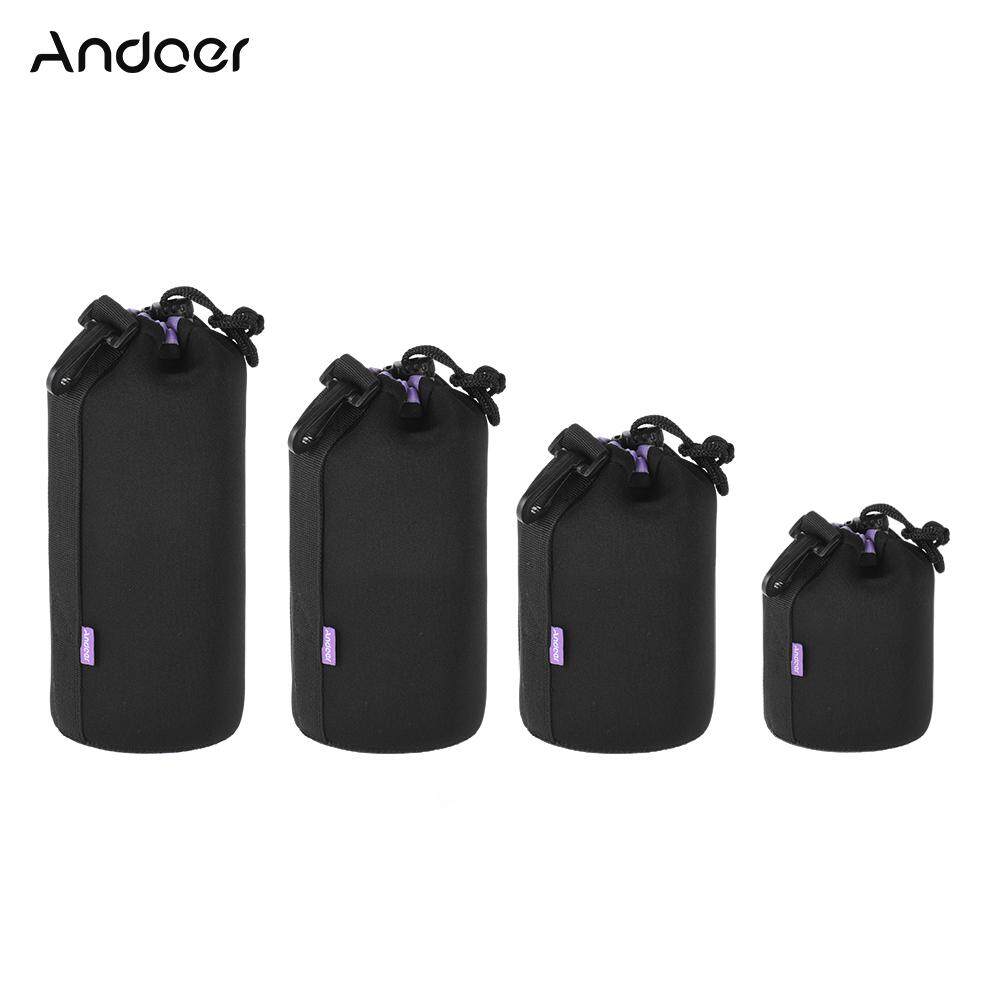 Andoer Shockproof Tahan Air DSLR Lensa Kantong Kit (S + M + L + XL) ekstra Tebal Lembut Tas Pelindung Set Pelindung untuk Perkakas Bertualang Lensa Tamron-Intl