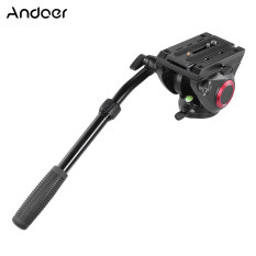 Andoer TP-65 Aluminum Alloy Fluid Drag Head Hydraulic Head Three-dimensional Tripod Head 360? Panoramic Shooting for Photography and Video Recording Max Load Capacity 15kg