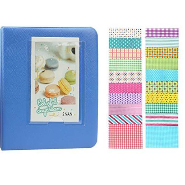 Anter 64 Taschen Instax Mini Fotoalbum F? R Fujifilm Instax Mini 8 8 + 9 7 S 25 26 50 S 70 90 Sofortige Kamera & Namenskarte MIT 20 Pcs Aufkleber-Cobalt Blue-Intl