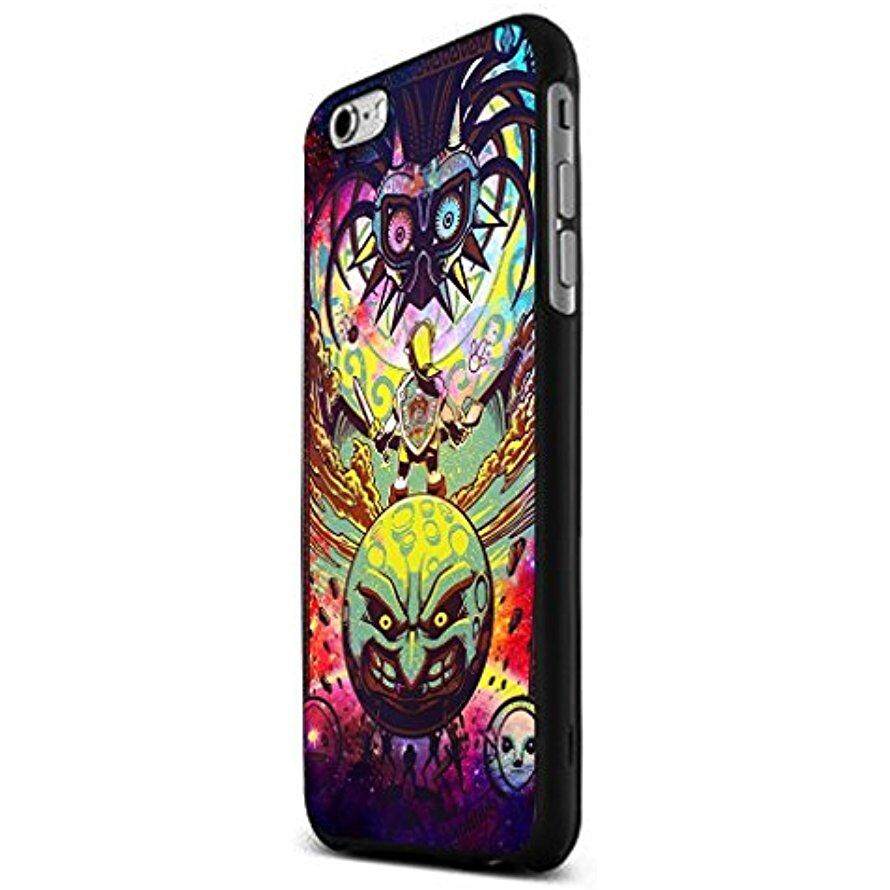 Anti Gores Penyerapan Lembut TPU Zelda Vs Majora Mask Di Nebula Ruang Kustom Case untuk iPhone 5/5 S/ 6/6 Plus (Hitam iPhone 6) baru DIY-Intl