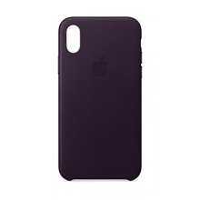 Apple iPhone X Leather Case Dark Aubergine Apple iPhone X Leather Case Dark Aubergine image