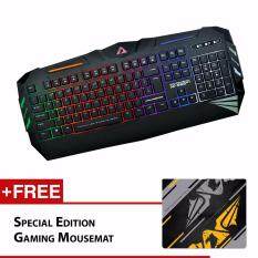 Armaggeddon Ak-666sFX Spill Proof Gaming Keyboard Free Special Edition Mousemat Malaysia