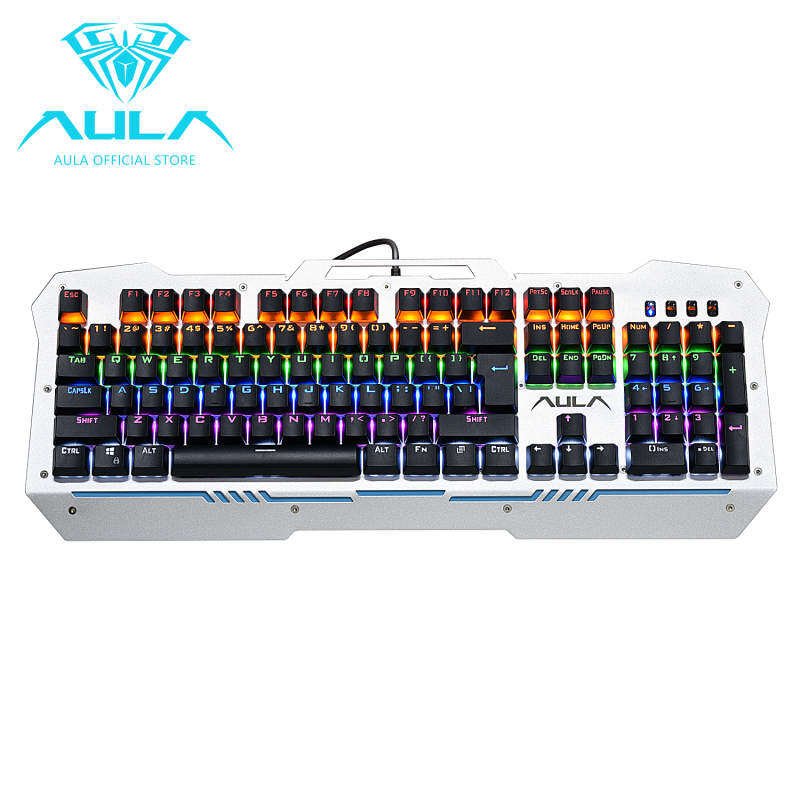 NiceNew AULA F2009 Mechanical Gaming Keyboard 104Keys Multicolors Backlit(Black) Singapore