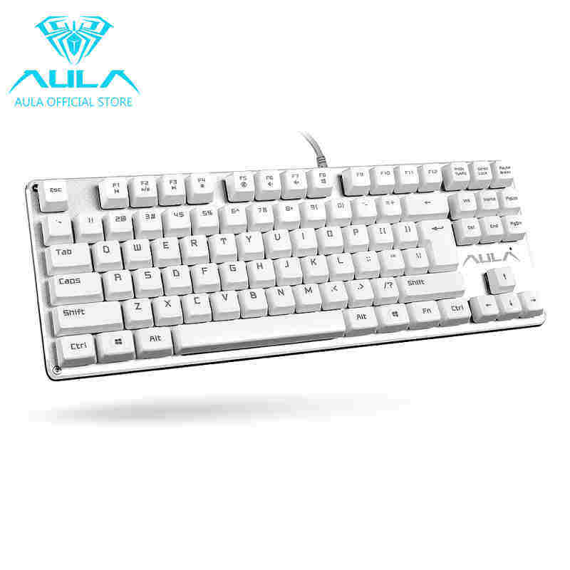 NiceEle AULA F2012 Mechanical Gaming Keyboard USB Wired Keyboard(White) Singapore