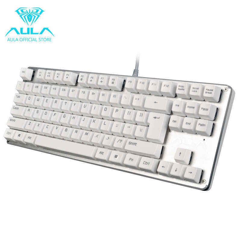 Microeco AULA F2012 mechanical gaming keyboard USB wired keyboard (white) Singapore