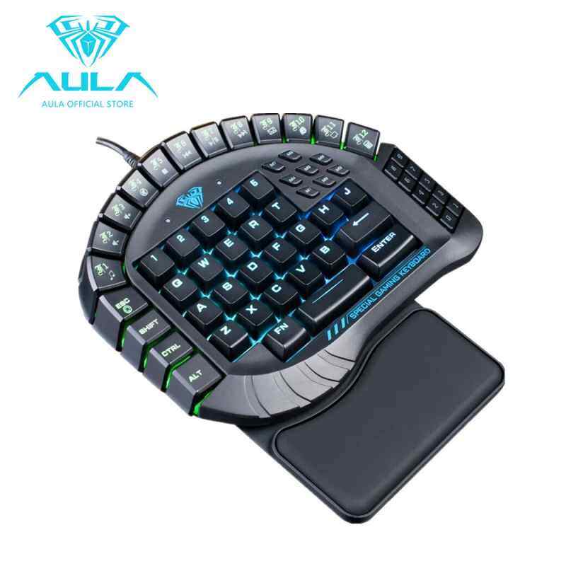 TenStar AULA Master one-handed game keyboard detachable armrest RGB backlight mechanical keyboard Singapore