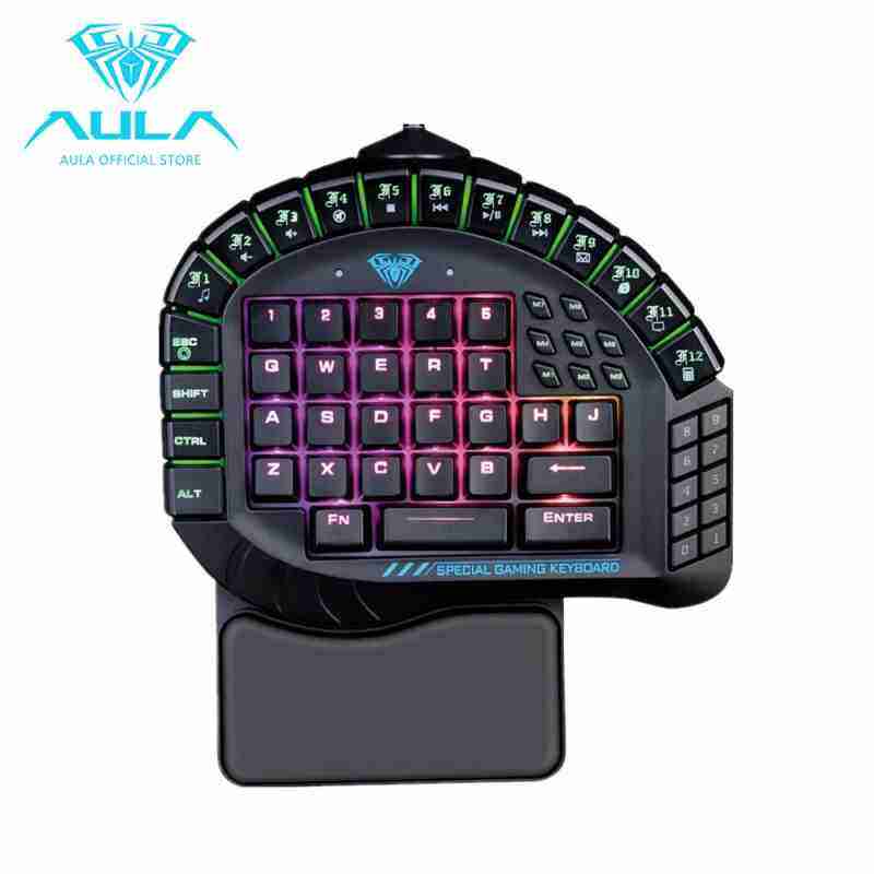 MegaStar AULA Master One-hand Gaming Keyboard Removable Hand Rest RGB Backlight Mechanical Keyboard Singapore