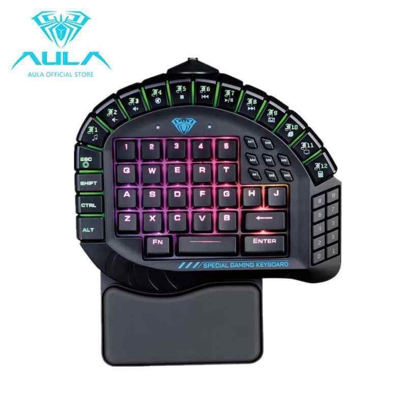 Nicetech AULA Master One-hand Gaming Keyboard Removable Hand Rest RGB Backlight Mechanical Keyboard Singapore