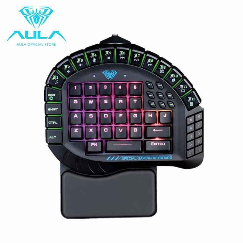 AirTop AULA Master One-hand Gaming Keyboard Removable Hand Rest RGB Backlight Mechanical Keyboard Singapore