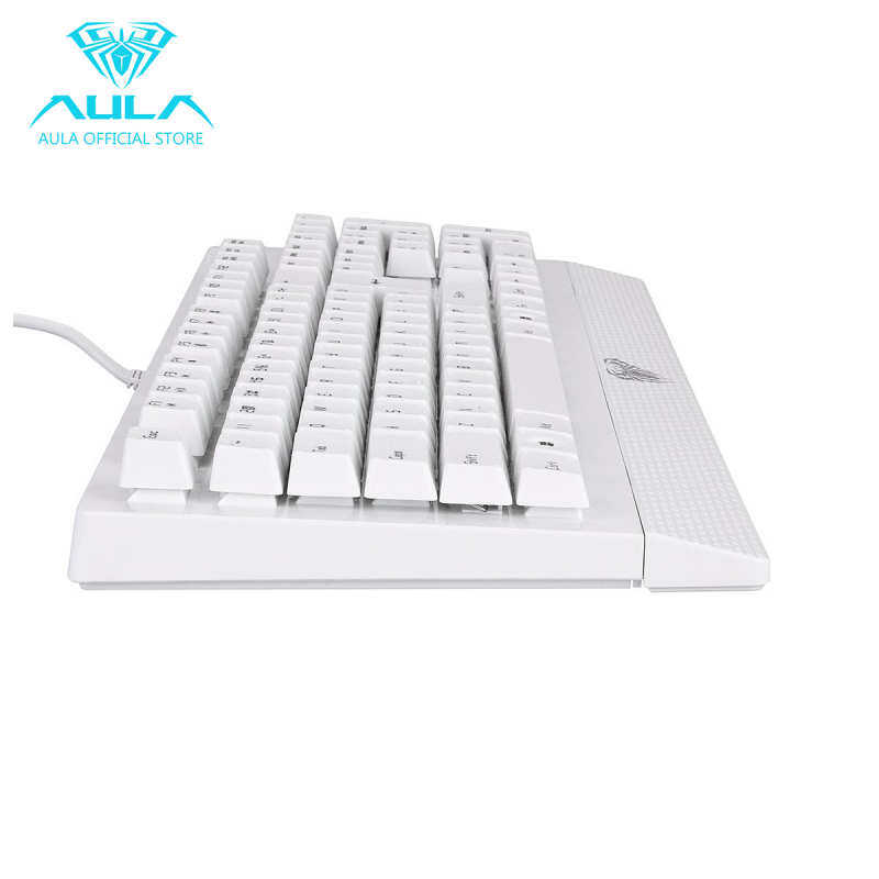 Microeco AULA Free Wings mechanical 104-key gaming keyboard waterproof (white) Singapore