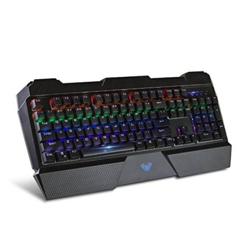 AULA Sapphire Backlit Mechanical Keyboard with Blue Switch, Ergonomic keyboard, Gaming Keyboard and Computer Keyboard - intl Singapore