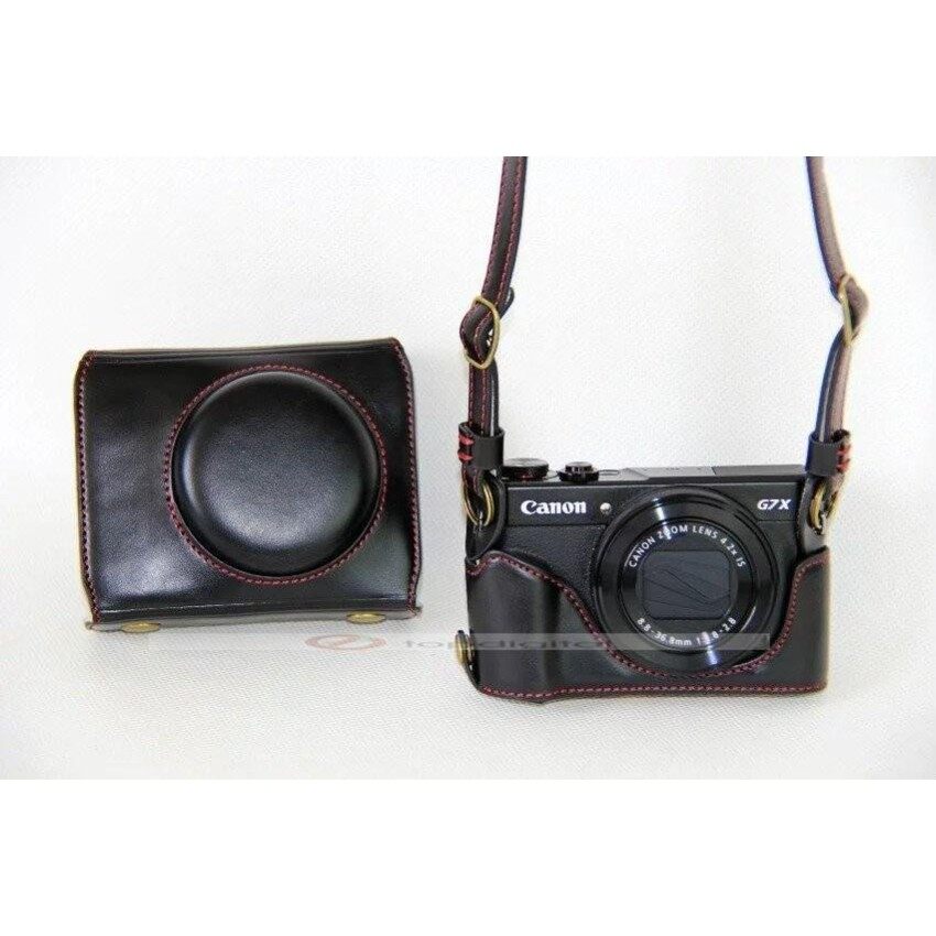 Battery Port Design Camera Case for Canon G7X II. Retro PU LeatherCamera Bag for Canon powershot G7XII / G7X MarkII / G7 X Mark II SHENG HOTT 059 - intl