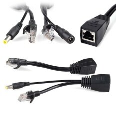 black Power Over Ethernet Passive PoE synthesizer Injector Splitter Kit Cable