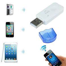 Biru USB Nirkabel Bluetooth Audio Musik Adaptor Penerima untuk iPhone 4 5