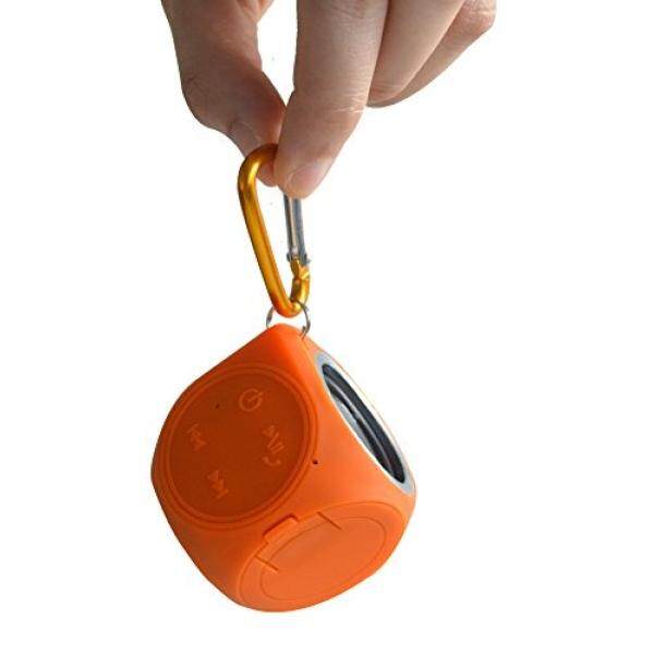 Pembicara Pancuran Bluetooth-Tetra Soundwave Mini-Anti-Air Portabel Pembicara untuk iPhone, Android, Jendela mac dan Gema Titik-Loud dengan Kualitas Suara Yang Bagus-Ringan, Hanya 2.6 Oz! (Oranye)-Internasional