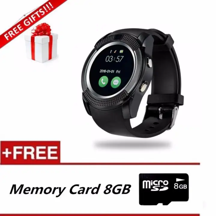 v8 smart watch memory card