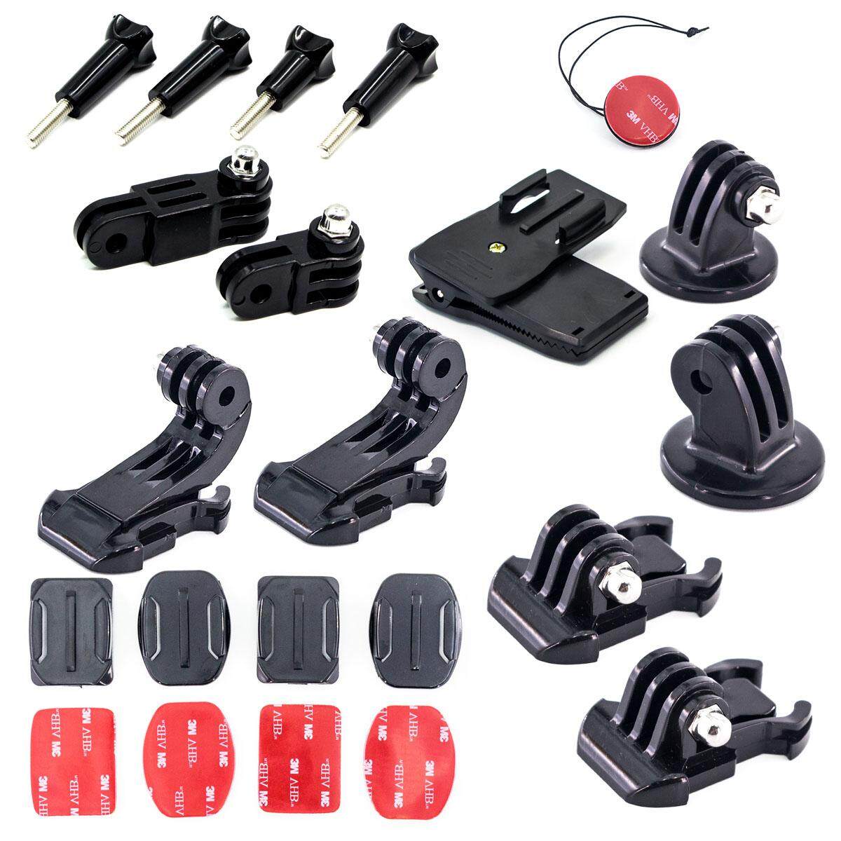 Bundle Kit Mount Thumb Knob Adapter Arm Chain Tripod Screw for Go pro 5 4 3 Xiao Yi 4k Go Pro Session SJ4000 Sports Action Camera Accessories - intl
