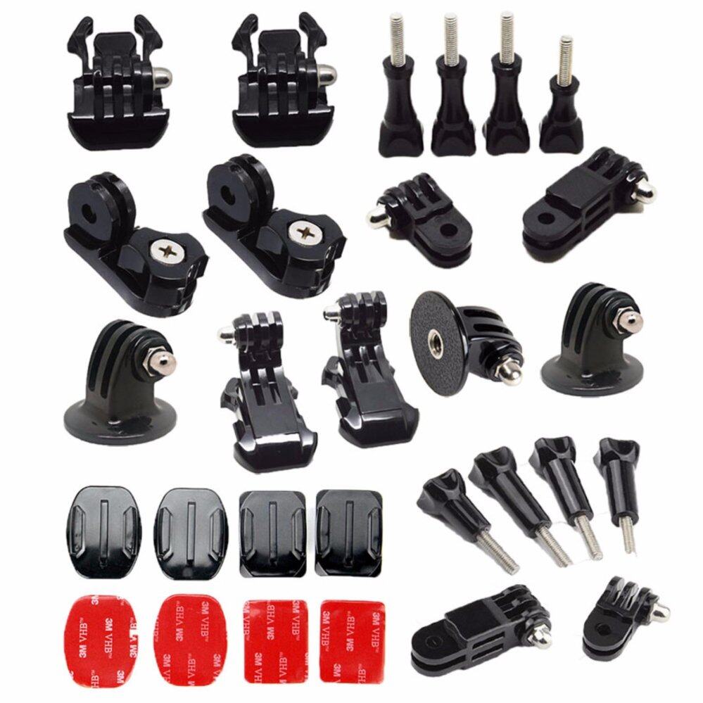 Bundle Kit Mount Thumb Knob Adapter Arm Chain Tripod Screw for Go pro 5 4 3 Go pro hero 5 Session Xiao mi Yi 4k Go Pro Session SJ4000 H9 Action Sport Camera Accessories - intl