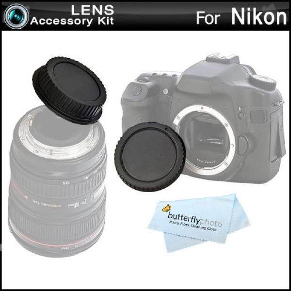 Butterfly Rear Lens Cap and Camera Body Cover Cap for NIKON DSLR Cameras Nikon Df, D7100, D7000, D5200, D5300, D3300, D5100, D3200, D3100, D800, 810, D700, D600, D610, D300S, D90, D750, D7200 Digital SLR Camera - intl