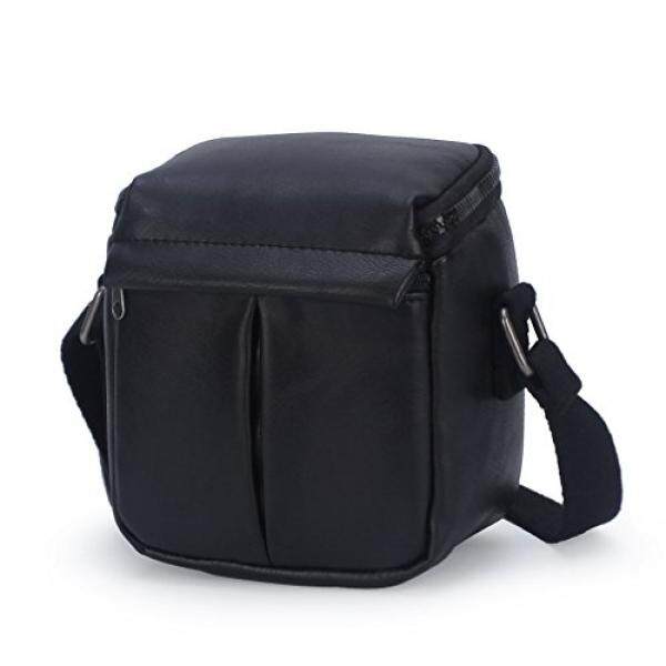 CAISON Synthetic Leather Camera Case Shoulder Bag For Compact System Mirrorless Camera Canon EOS M6 M5 M3 M10 PowerShot SX540 HS SX430 IS / SONY A6500 A6300 A6000 A5100 / NIKON 1 J5 COOLPIX B700 B500 - intl