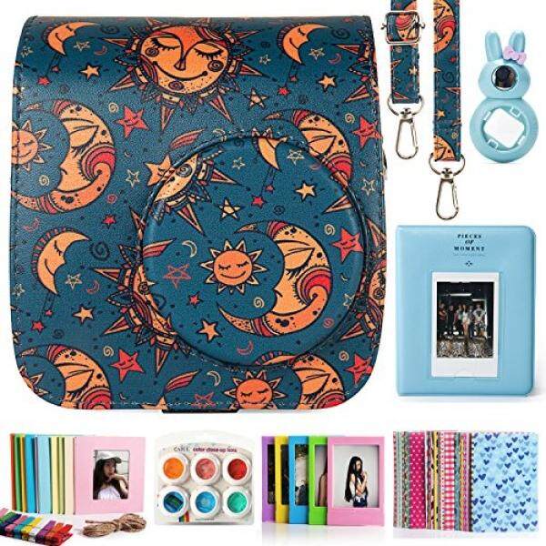 CAIUL CAIUL Compatible Mini 7s Case Bundle with Album, Filters & Accessories for Fujifilm Instax Mini 7s and Polaroid PIC-300 (Sun Moon Stars, 7 Items) - intl