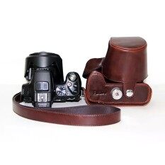 Tas kamera untuk kamera Panasonic FZ200 PU Kulit Hard Case Highquality Camera case untuk Panasonic Lumix DMC- FZ200 (Kopi)