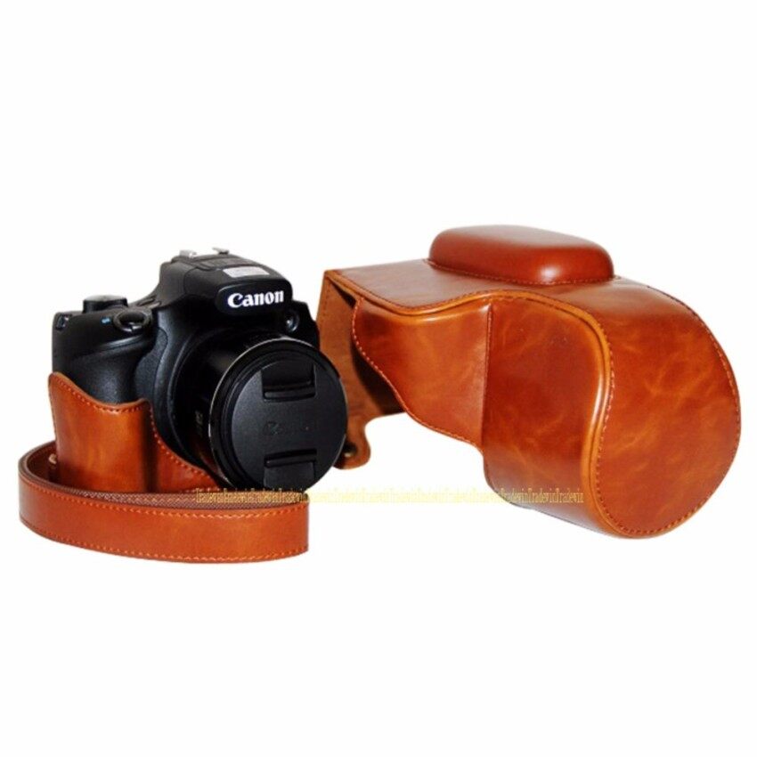 Kamera PU Kulit Kasus Tas Sarung untuk Canon PowerShot SX60HS Withstrap Sheng HOTT 601-Internasional