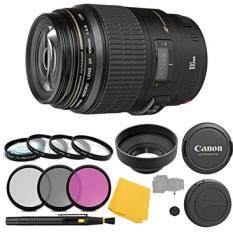 Canon EF 100mm f/2.8 Macro USM Fixed Lens + 3 Piece Filter Set + 4 Piece Close Up Macro Filters + Lens Cleaning Pen + Pro Accessory Bundle - 100mm Macro Ultrasonic Motor Lens - International Version