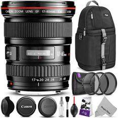 Canon EF 17-40mm F/4L USM Ultra Wide Angle Zoom Lens w/ Advanced Photo and Travel Bundle - Includes: Altura Photo Sling Backpack, UV-CPL-ND4, Camera Cleaning Kit
