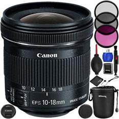 Canon EF-S 10-18mm f/4.5-5.6 IS STM Lens Bundle with Manufacturer Accessories & Accessory Kit for EOS 7D Mark II, 7D, 80D, 70D, 60D, 50D, 40D, 30D, 20D, Rebel T6s, T6i, T5i, T4i, SL1, T3i, T6, T5, T3